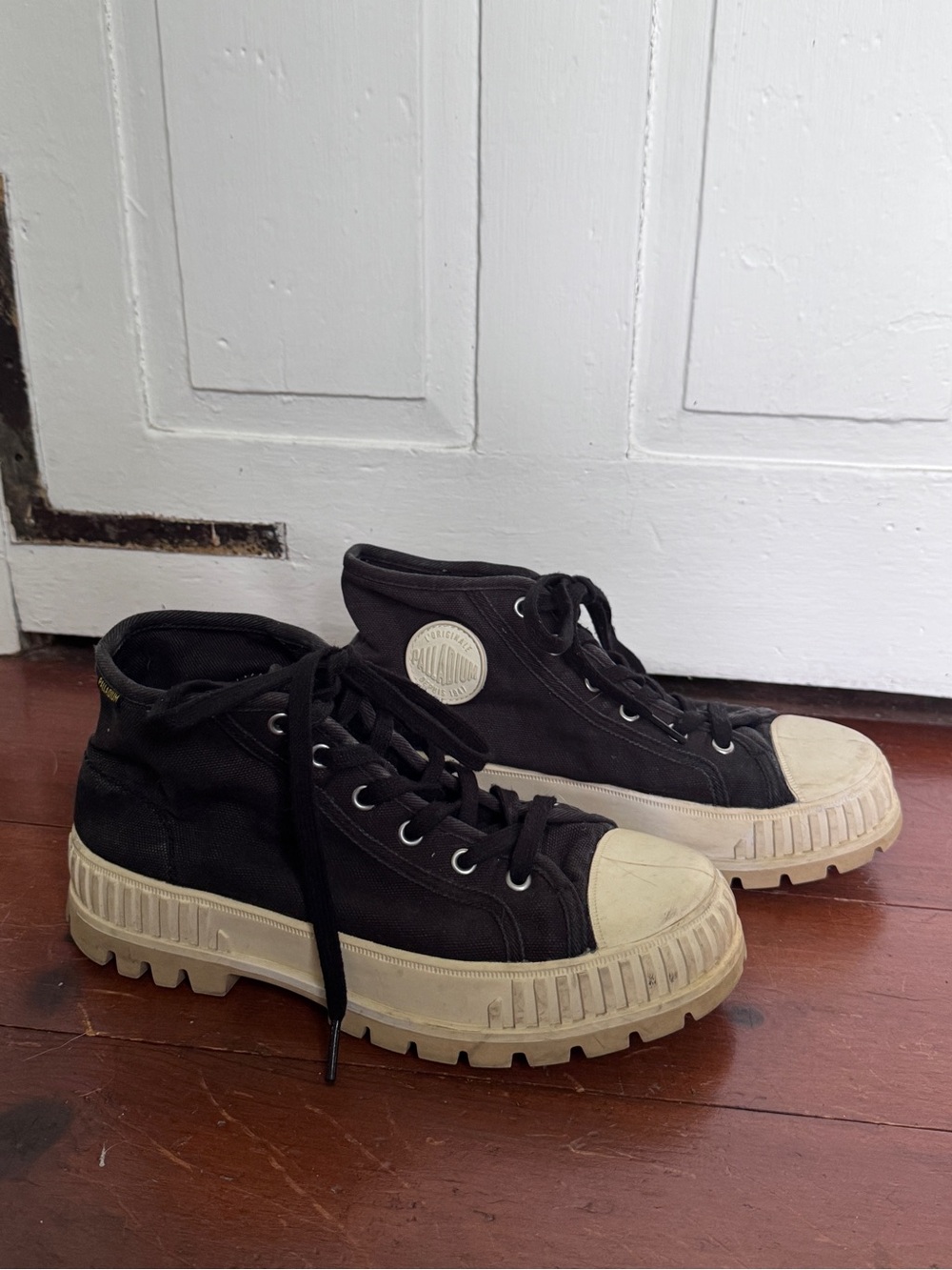 Palladium Pallashock Mid OG Black Chunky Sneakers Size 40
